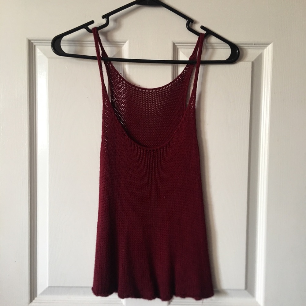 Burgundy tank top